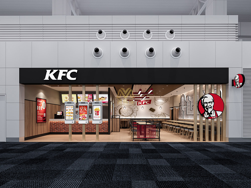 肯德基KFC餐饮店面装修设计效果图