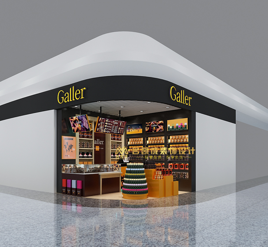 瑞士古老巧克力品牌caller机场店铺设计